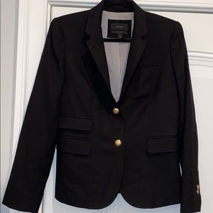 JCrew Classic Schoolboy Black Blazer Stripe Lining
